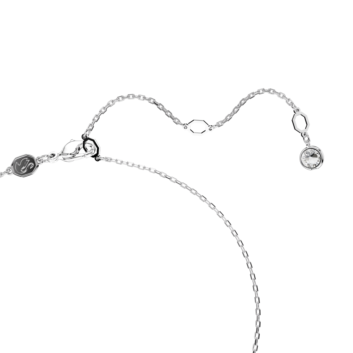Swarovski Hyperbola Pave Infinity Pendant Rhodium Plated — view 3