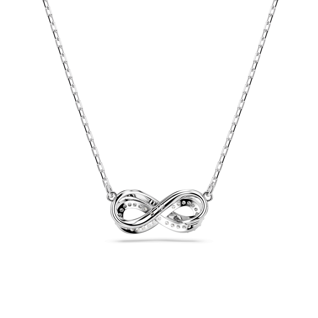 Swarovski Hyperbola Pave Infinity Pendant Rhodium Plated — view 4