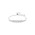 Swarovski Matrix Graduated Tennis Bracelet Rhodium Plated
