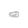 Swarovski Hyperbola Mixed Cuts Ring Rhodium Plated