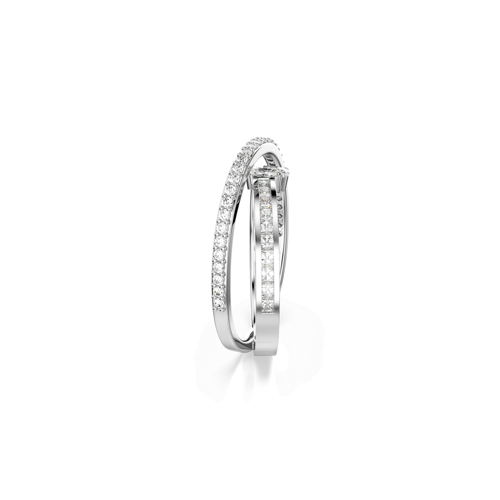 Swarovski Hyperbola Mixed Cuts Ring Rhodium Plated — view 3