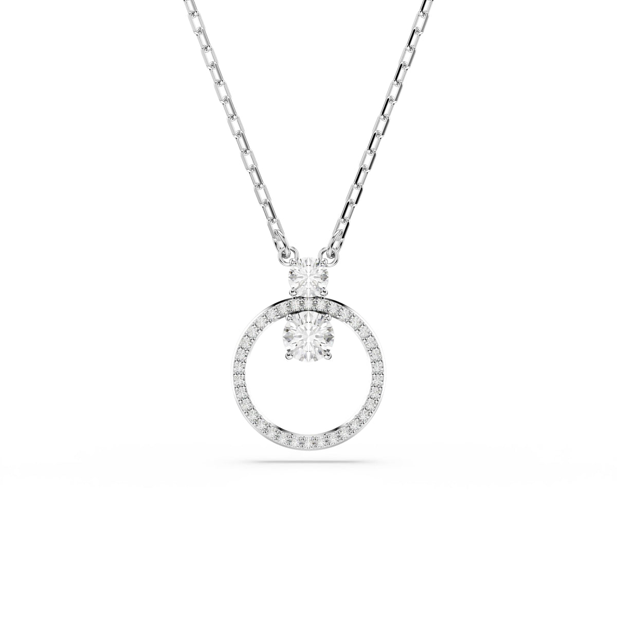Swarovski Constella Pendant, Round, Rhodium Plated