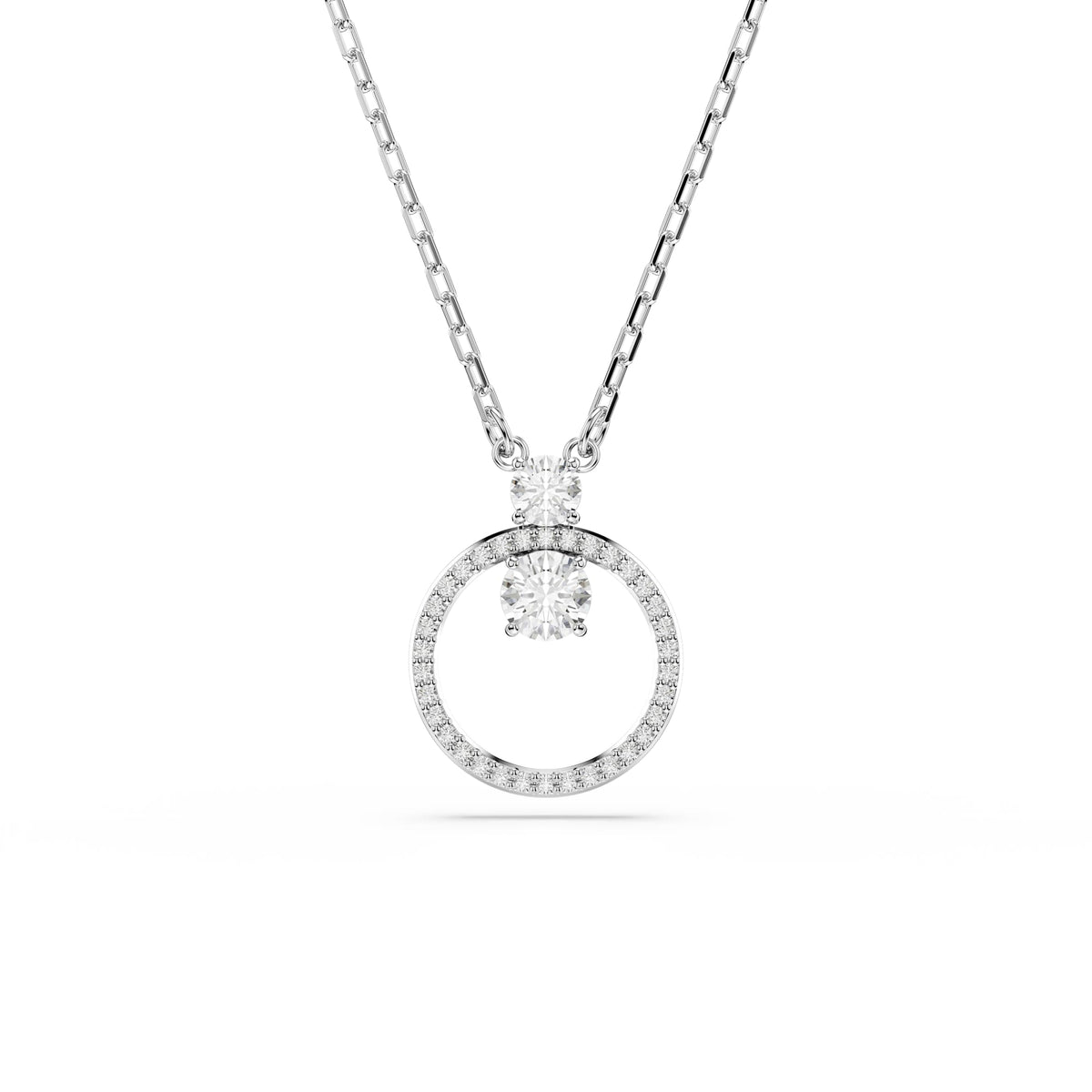Swarovski Constella Pendant, Round, Rhodium Plated — view 2
