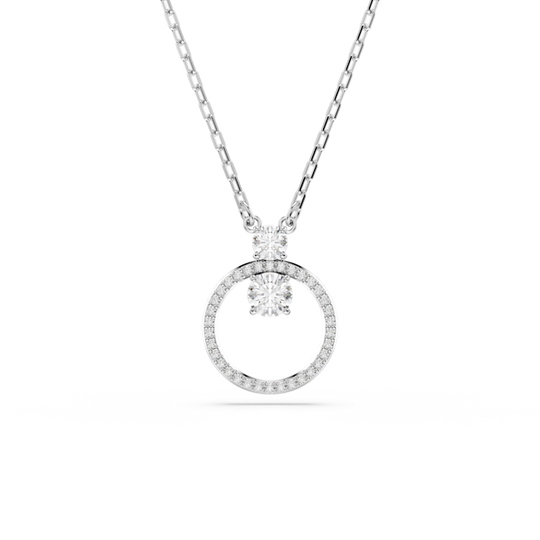 Swarovski Constella Pendant, Round, Rhodium Plated