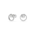 Swarovski Constella Stud Earrings, Round, Rhodium Plated