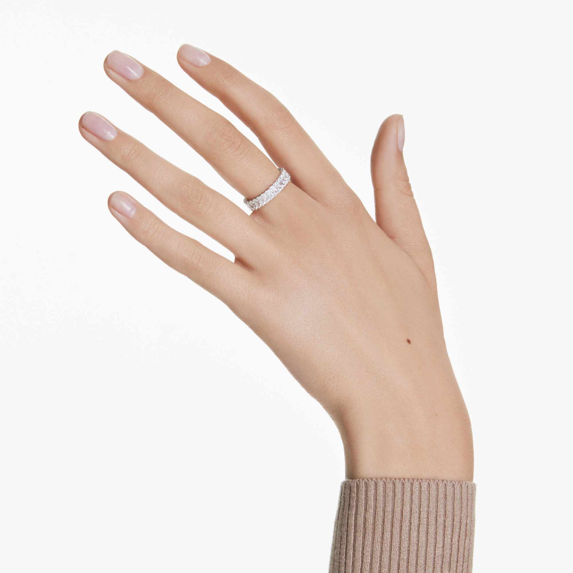 Swarovski Matrix, Baguette Cut Ring Rhodium Plated * — view 2