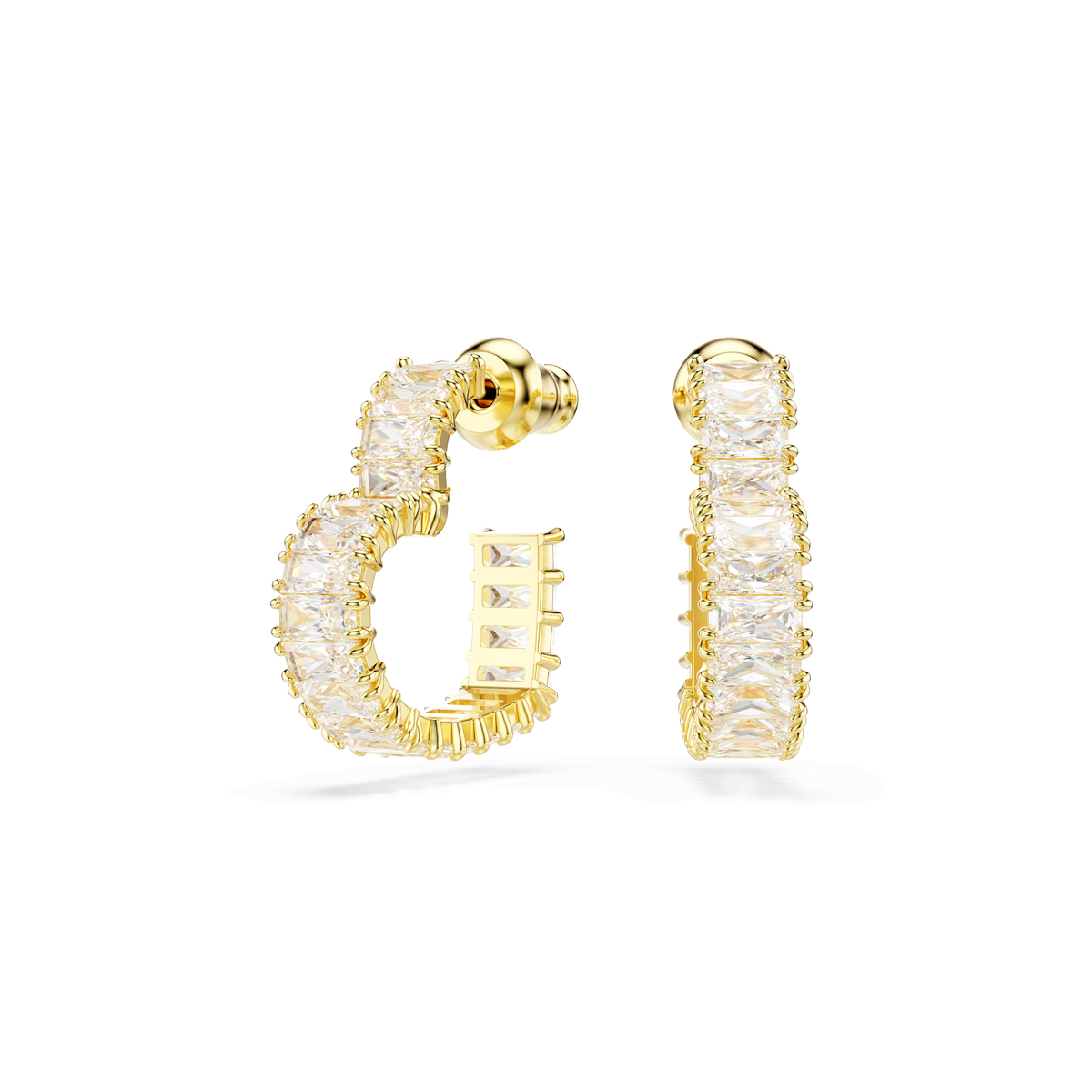 Swarovski Matrix Small Heart Hoop Earrings