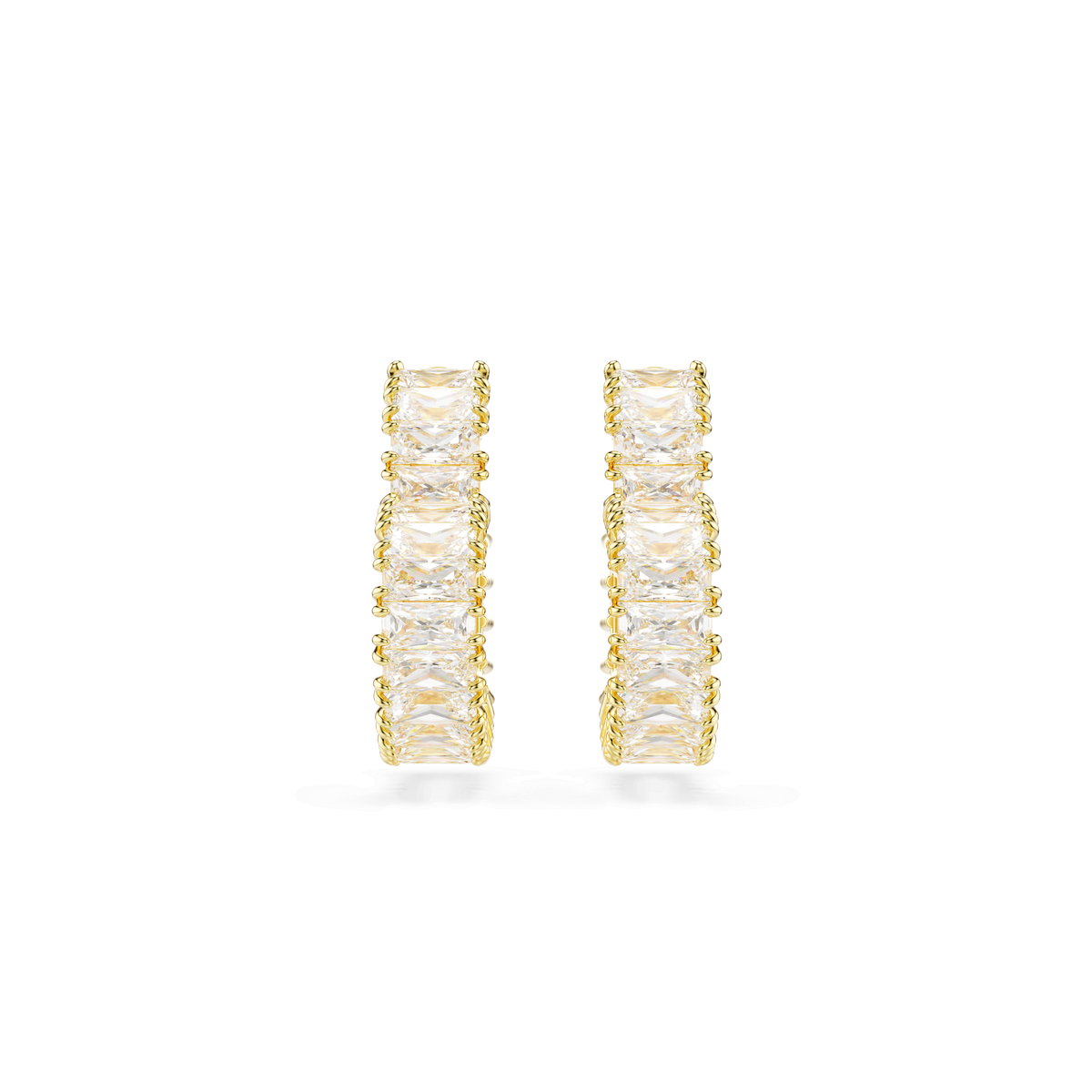 Swarovski Matrix Small Heart Hoop Earrings — view 2