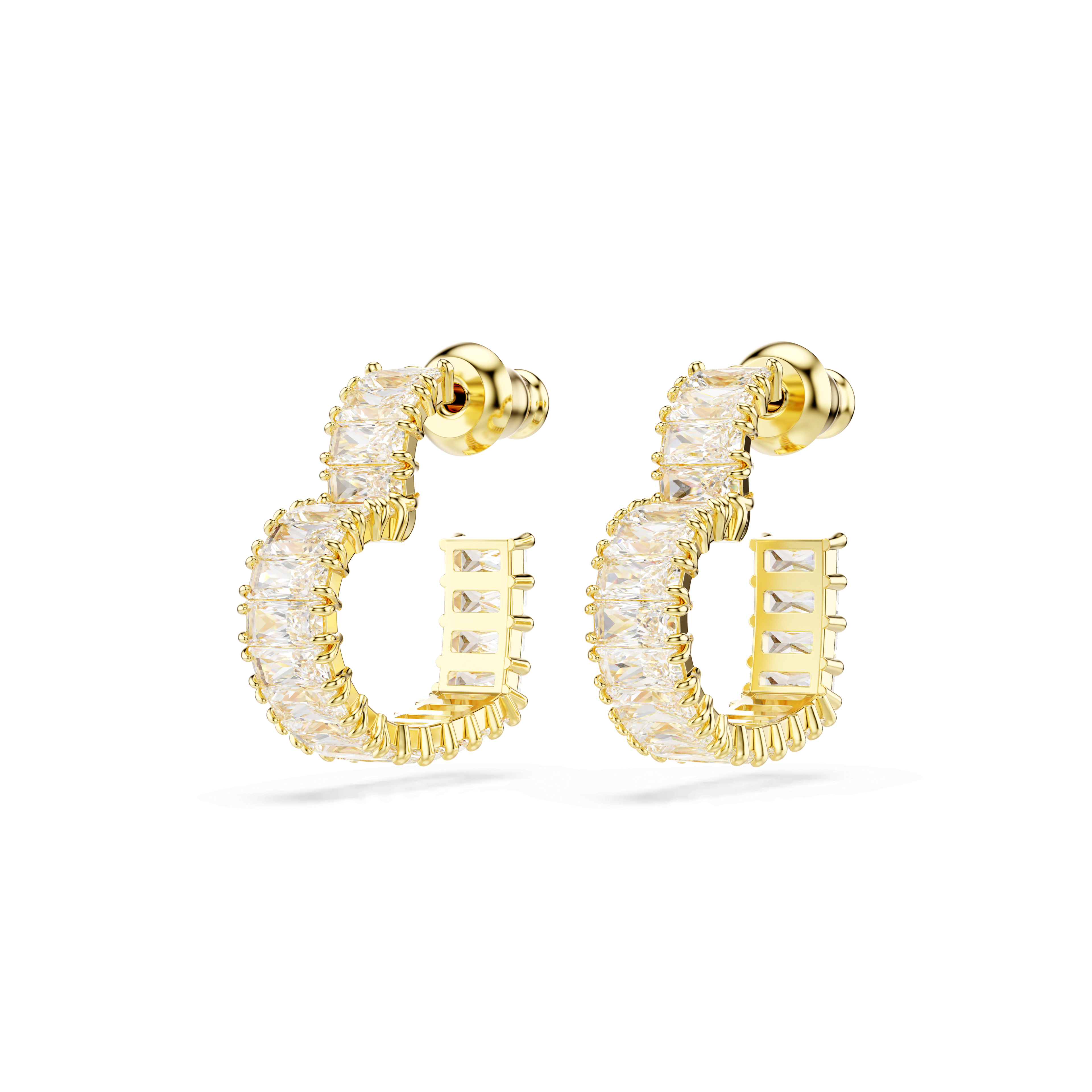 Swarovski Matrix Small Heart Hoop Earrings — view 3