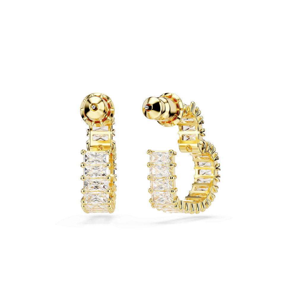 Swarovski Matrix Small Heart Hoop Earrings — view 4