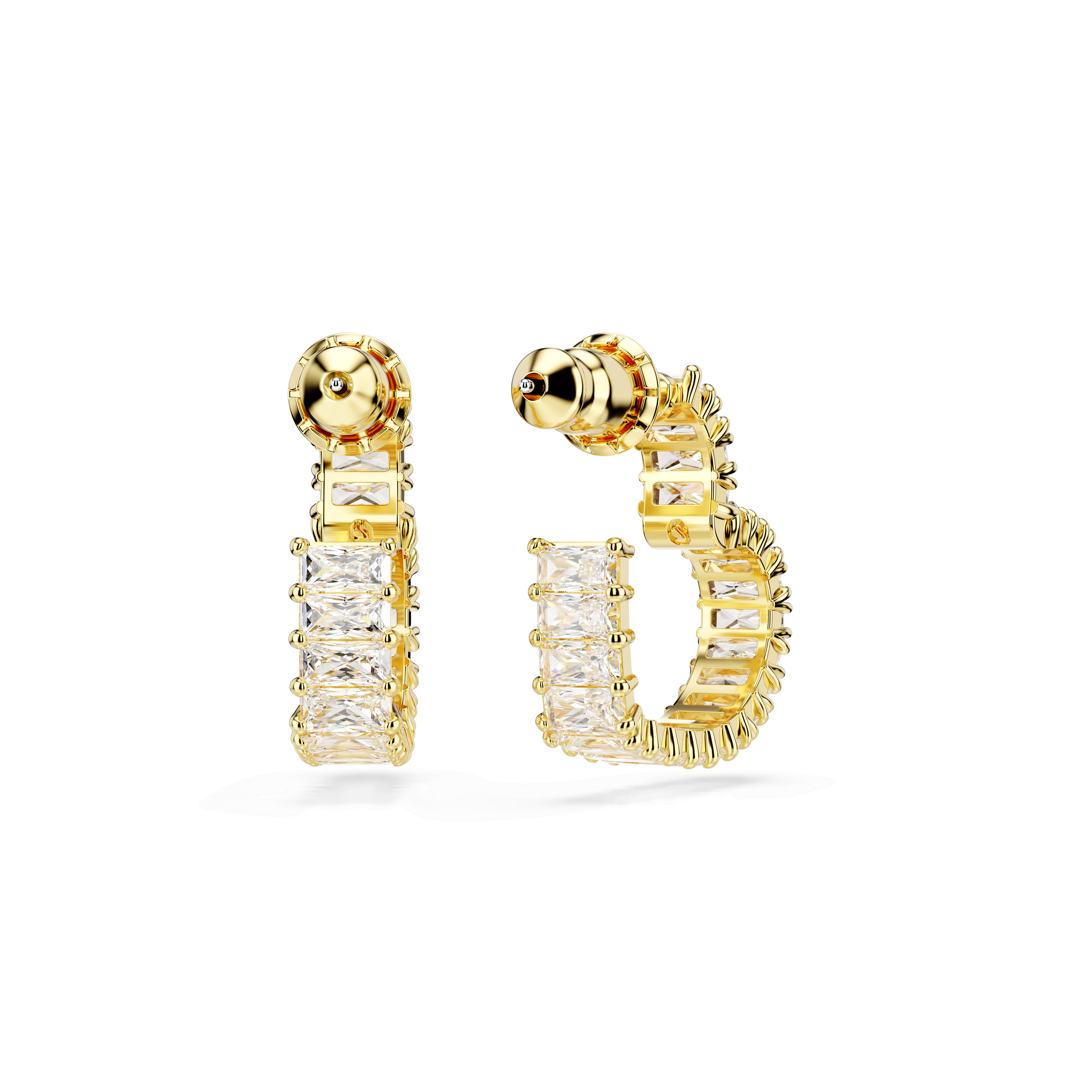 Swarovski Matrix Small Heart Hoop Earrings — view 4