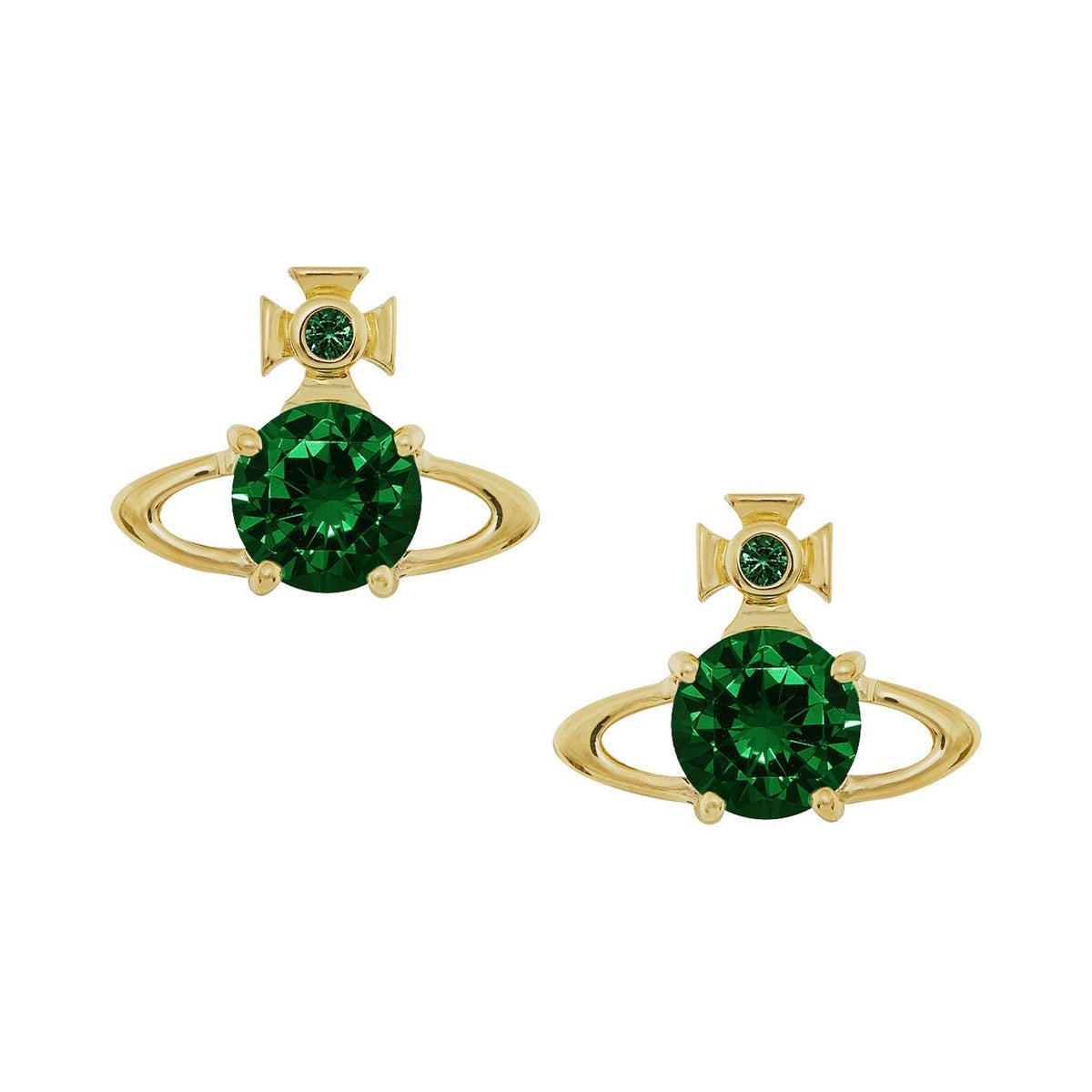 Vivienne Westwood Reina Green CZ Earrings