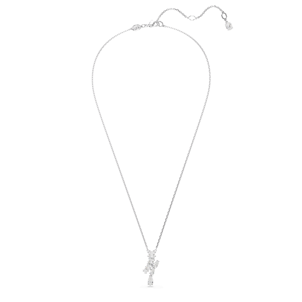 Swarovski Matrix. Mixed Cuts Pendant, Rhodium Plated — view 2