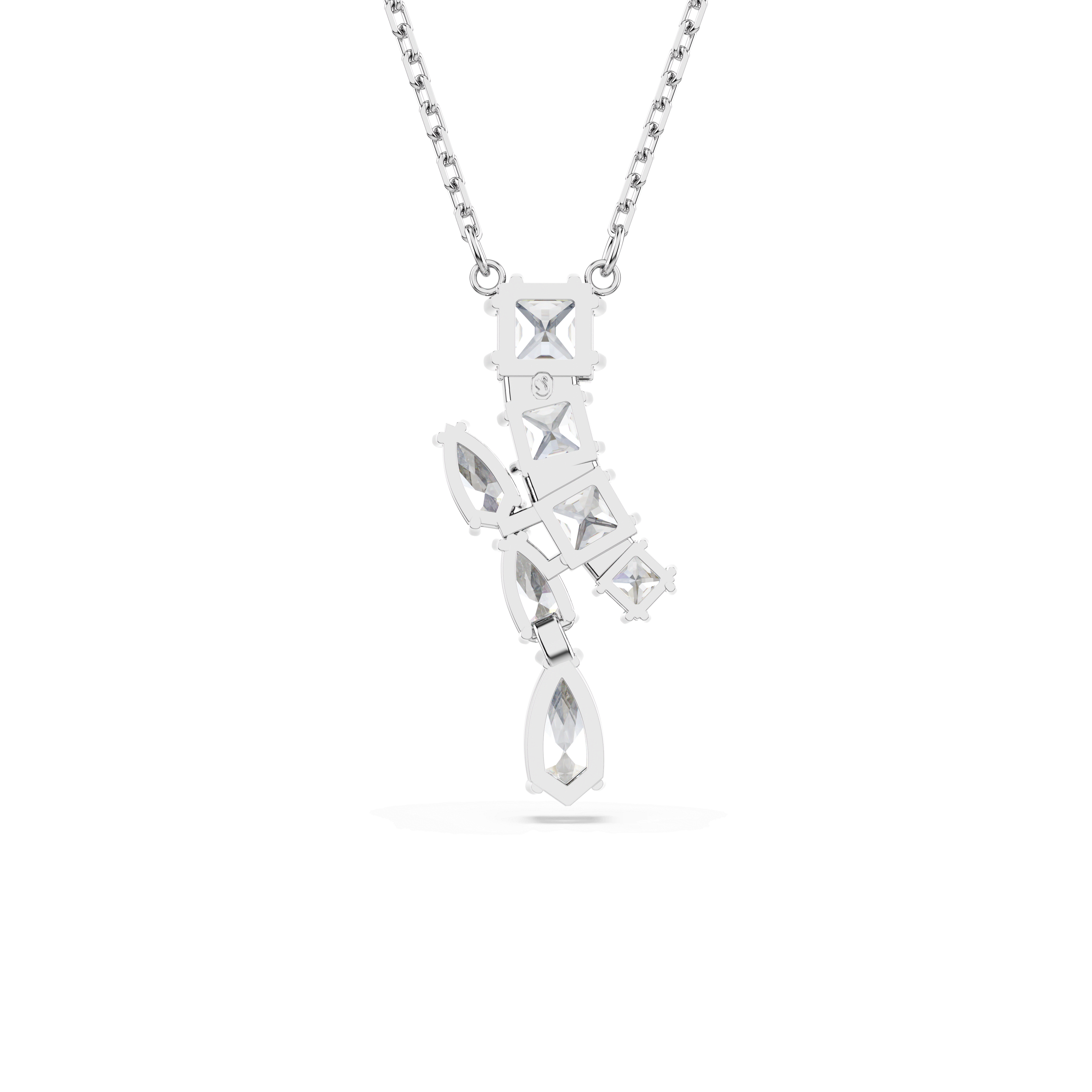 Swarovski Matrix. Mixed Cuts Pendant, Rhodium Plated — view 4
