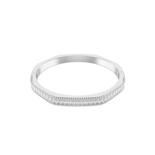 Swarovski Matrix Baguette Cut Bangle Rhodium Plated