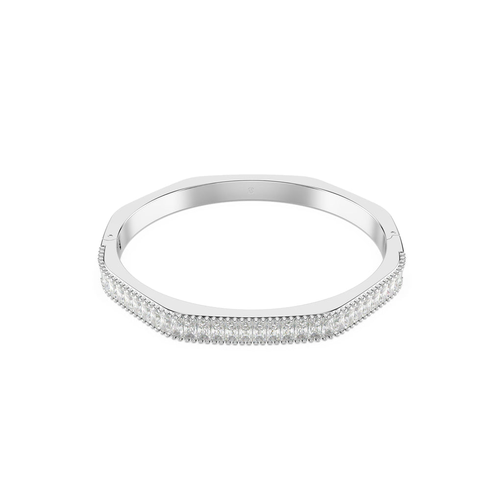 Swarovski Matrix Baguette Cut Bangle Rhodium Plated