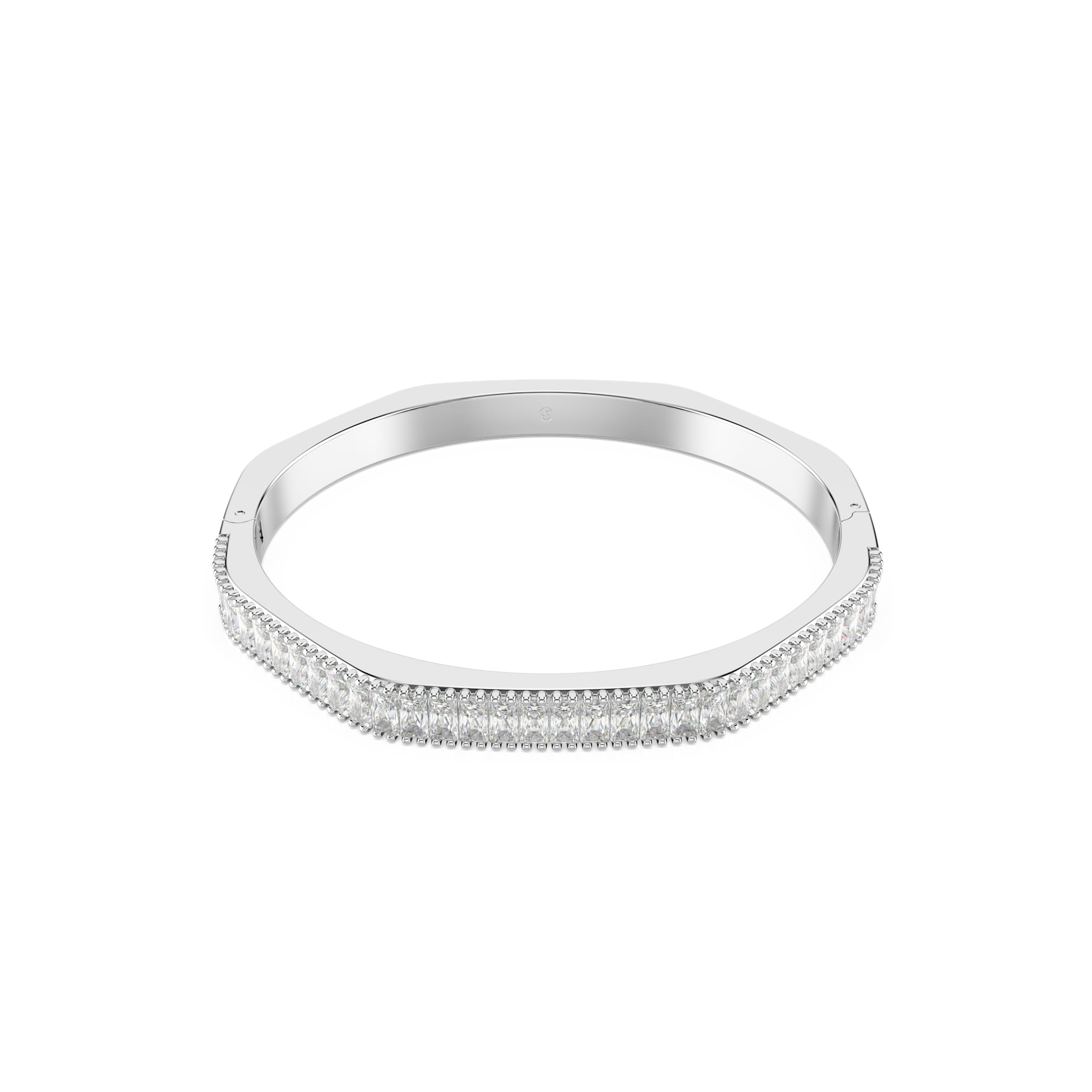 Swarovski Matrix Baguette Cut Bangle Rhodium Plated