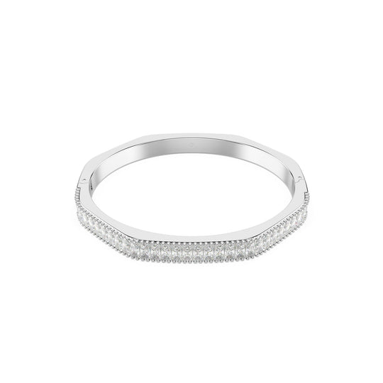 Swarovski Matrix Baguette Cut Bangle Rhodium Plated