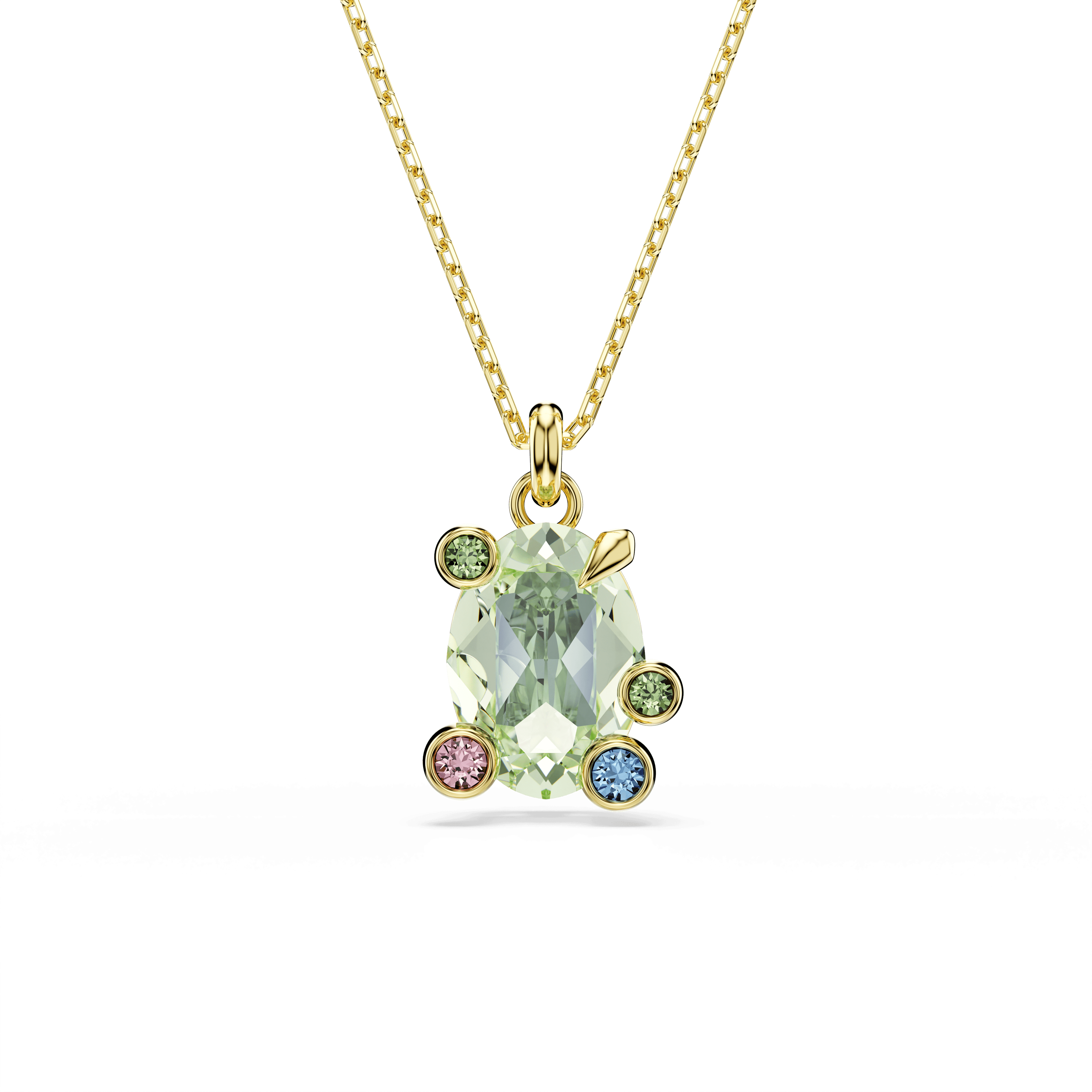 Swarovski Gema Multicoloured Pendant Gold Plated