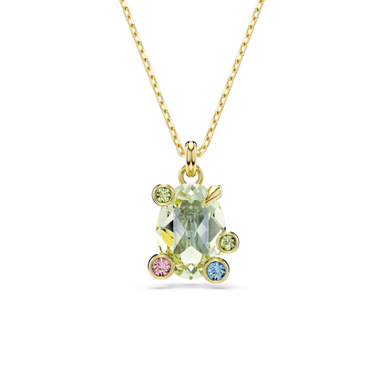 Swarovski Gema Multicoloured Pendant Gold Plated