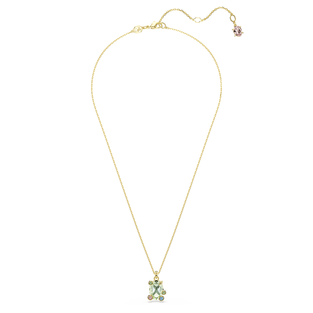 Swarovski Gema Multicoloured Pendant Gold Plated — view 2