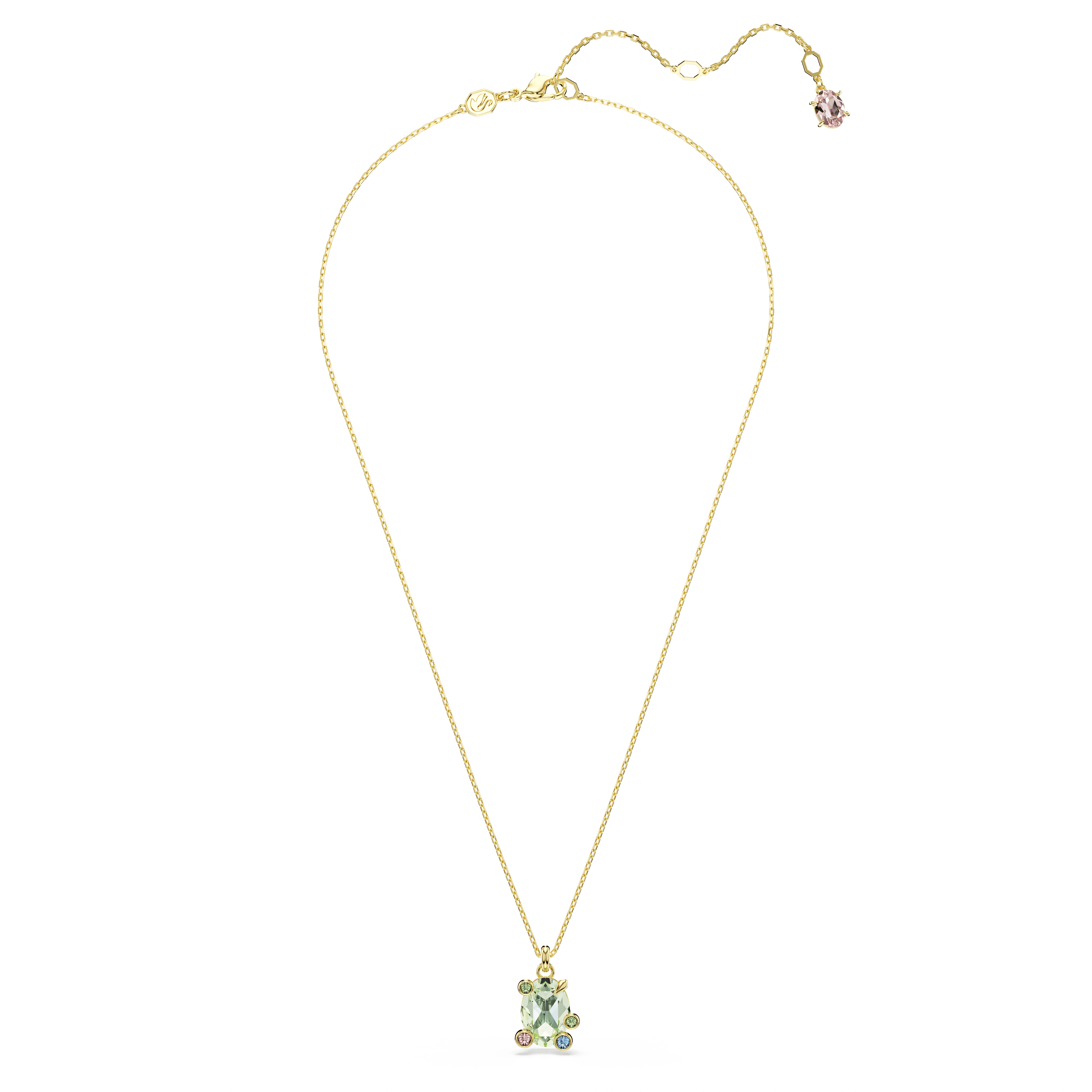 Swarovski Gema Multicoloured Pendant Gold Plated — view 2