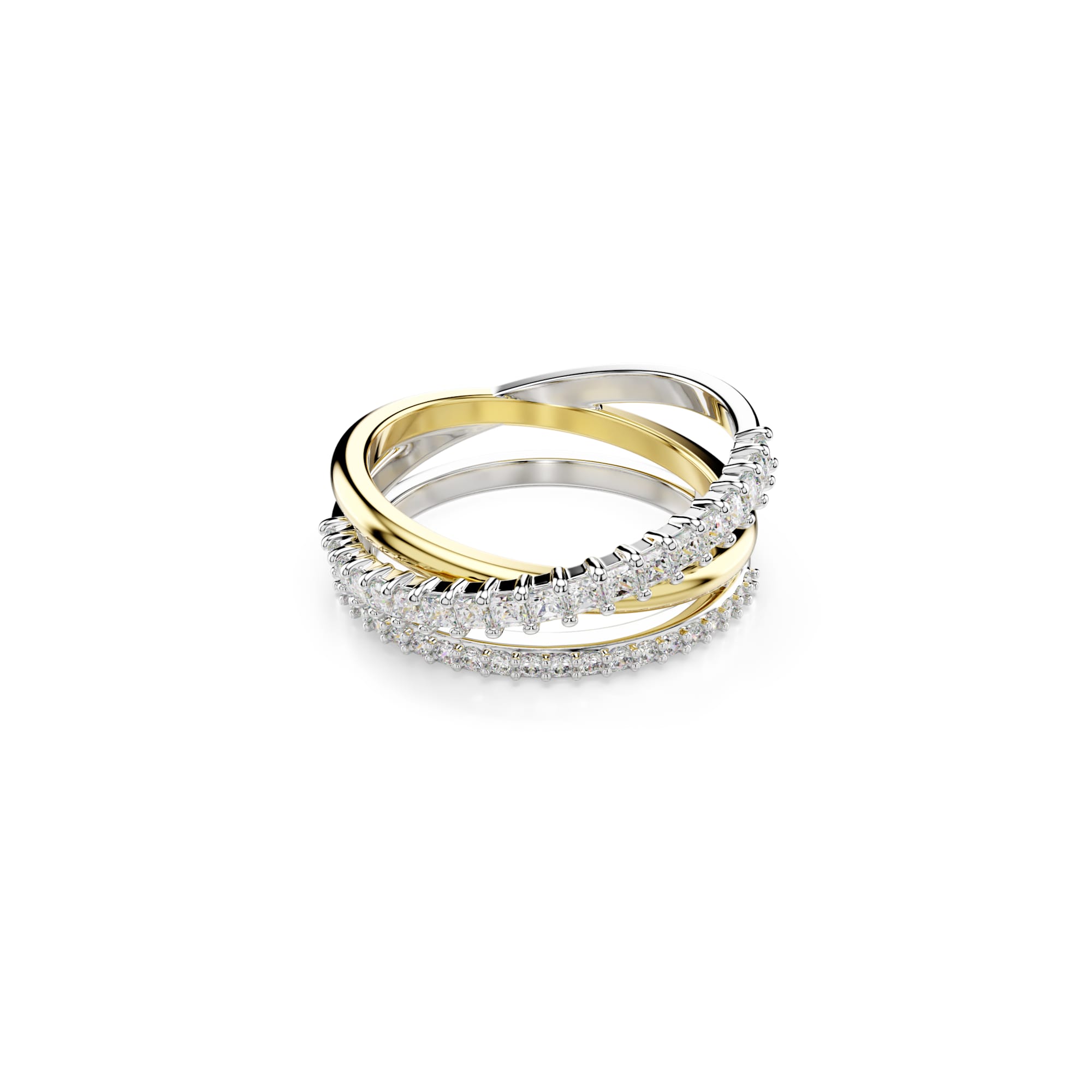 Swarovski Hyperbola 3 Band Mixed Cuts Ring