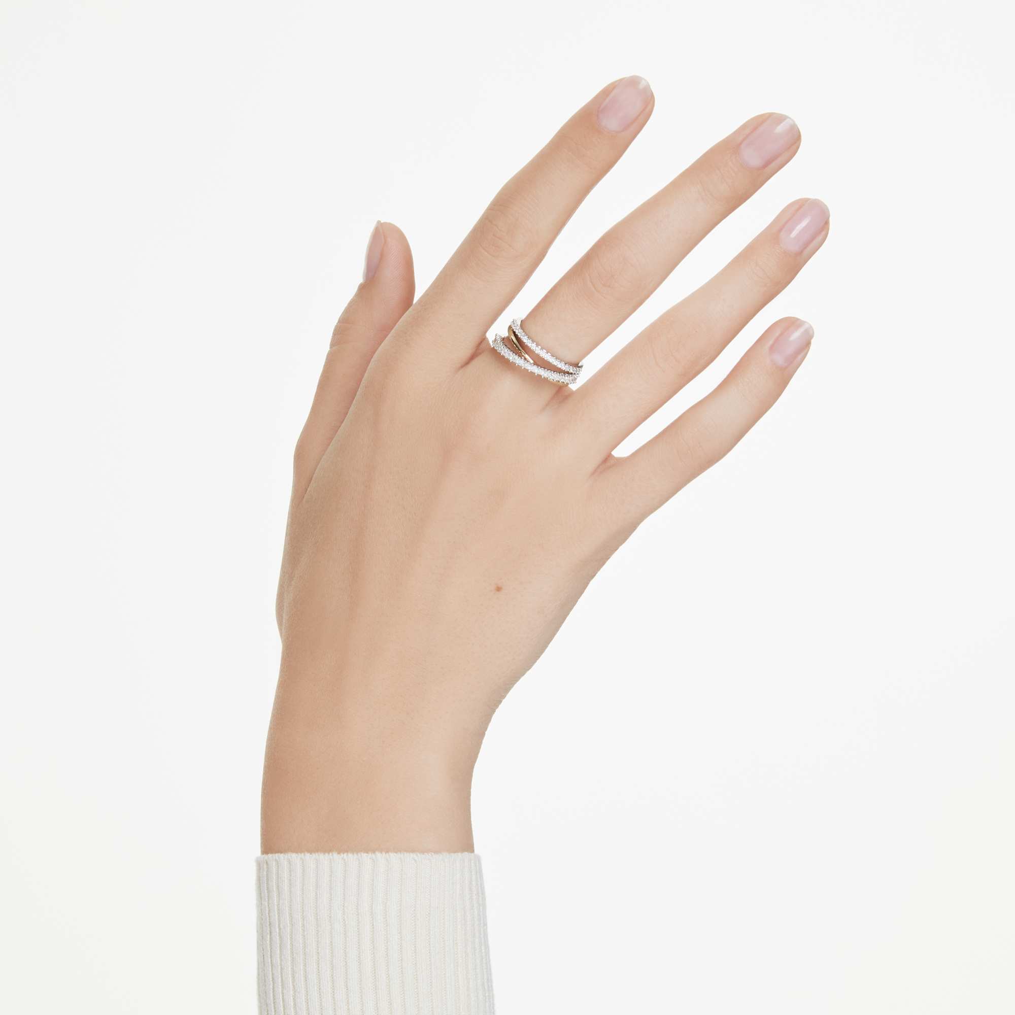 Swarovski Hyperbola 3 Band Mixed Cuts Ring — view 3