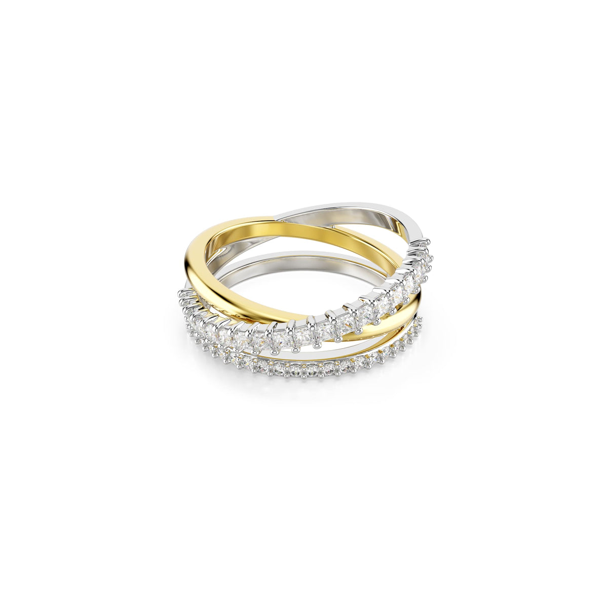 Swarovski Hyperbola 3 Band Mixed Cuts Ring — view 2