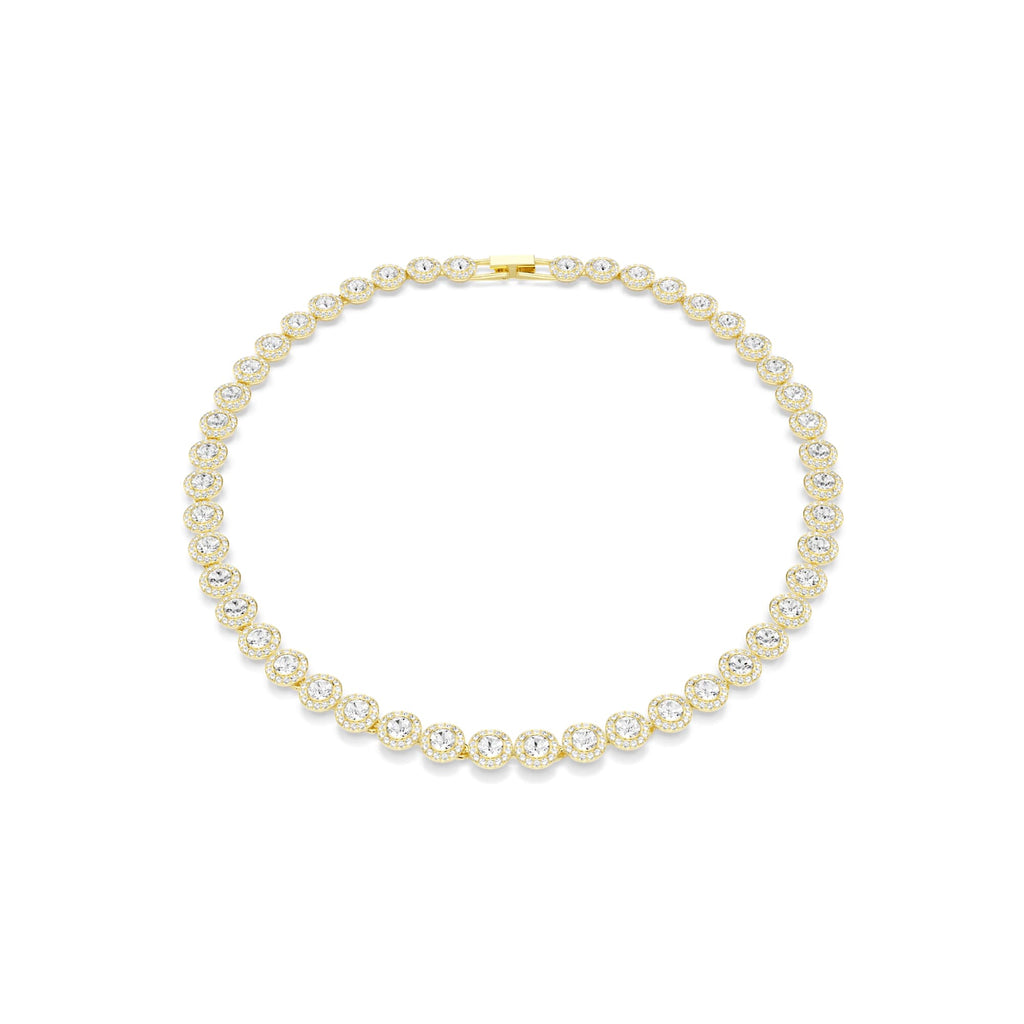 Swarovski Una Angelic Round Cut Crystal Necklace Rhodium Plated — view 2