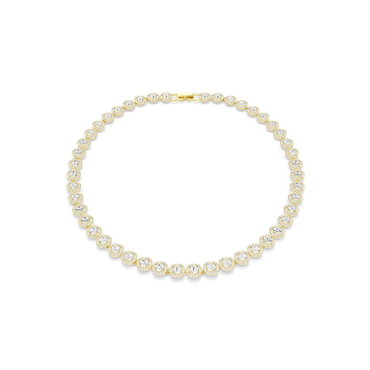Swarovski Una Angelic Round Cut Crystal Necklace Rhodium Plated — view 2