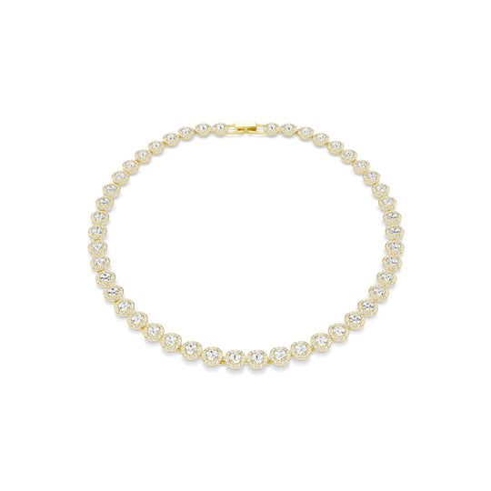 Swarovski Una Angelic Round Cut Crystal Necklace Rhodium Plated