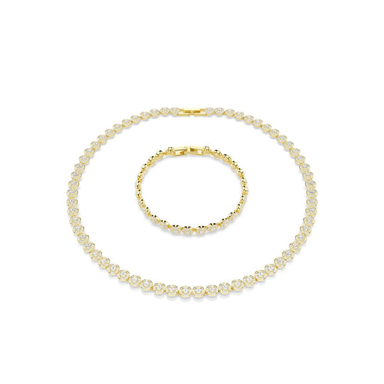 Swarovski Una Angelic Necklace and Bracelet Set Gold Plated
