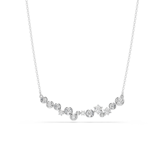 Swarovski Constella Mixed Cuts Necklace Rhodium Plated