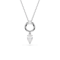 Swarovski Mesmera Pendant Pear Cut, White, Rhodium Plated