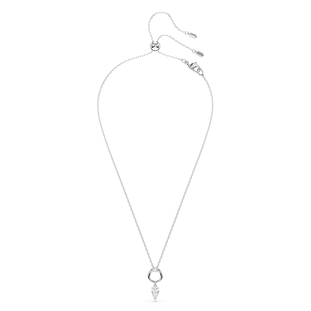 Swarovski Mesmera Pendant Pear Cut, White, Rhodium Plated — view 2