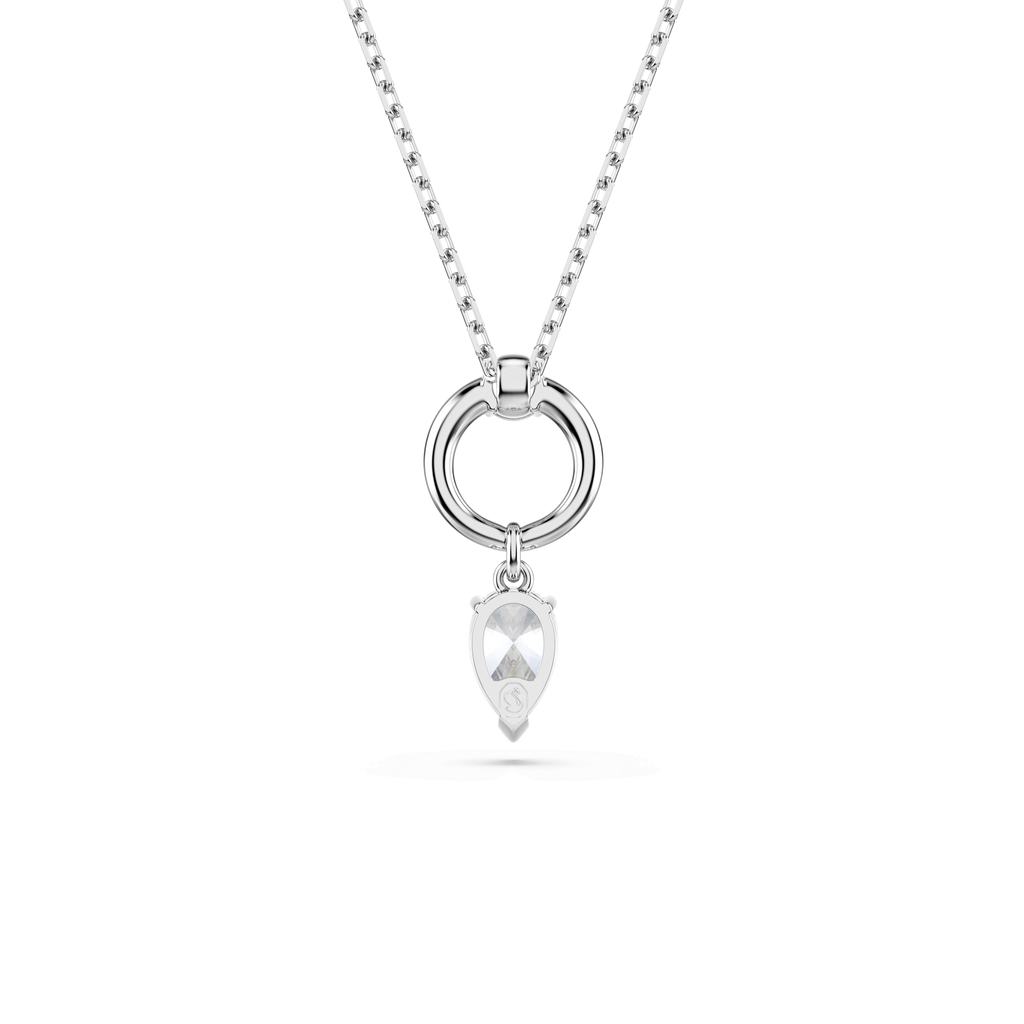 Swarovski Mesmera Pendant Pear Cut, White, Rhodium Plated — view 5