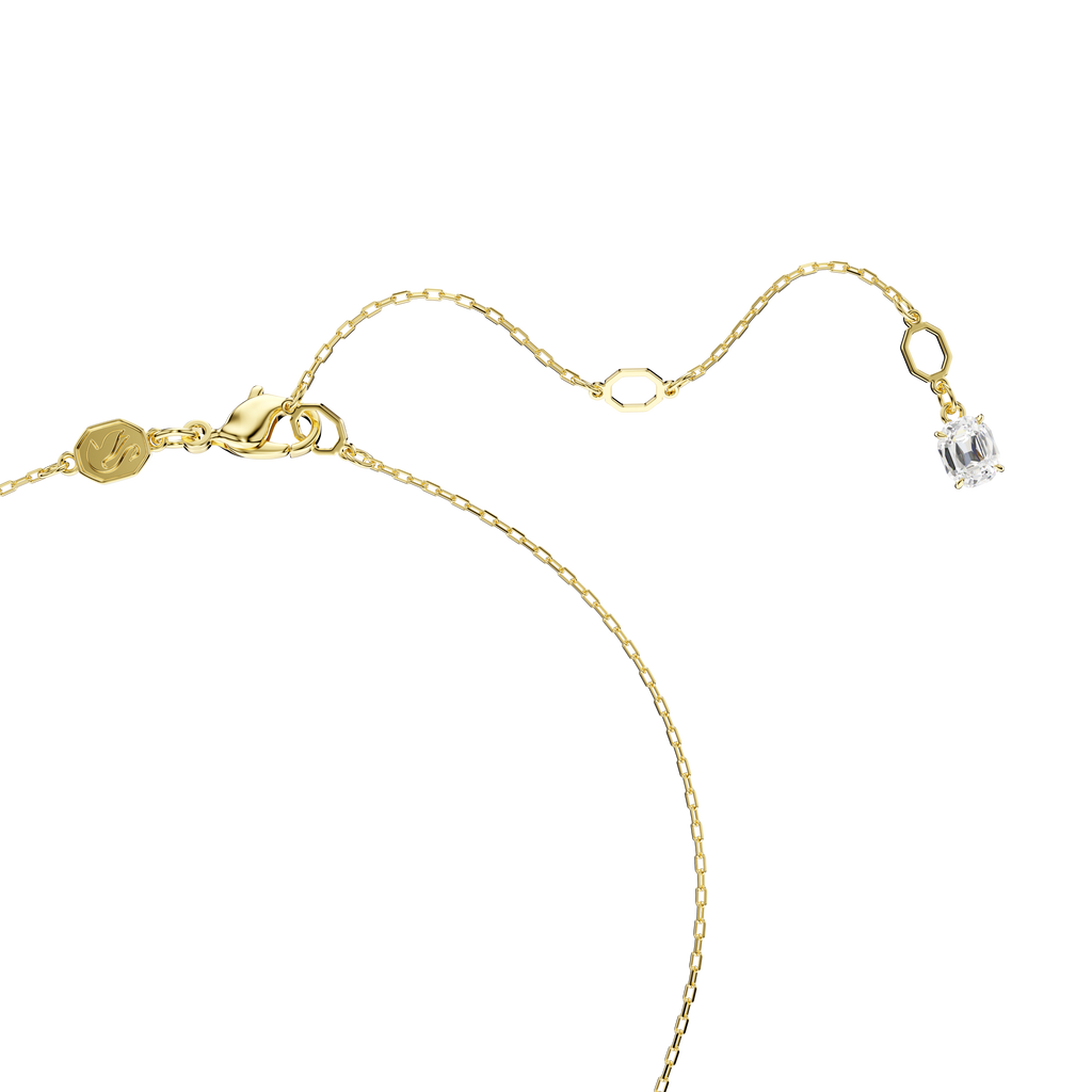 Swarovski Stilla Attract Pendant Round Cut, White, Gold Plated — view 4
