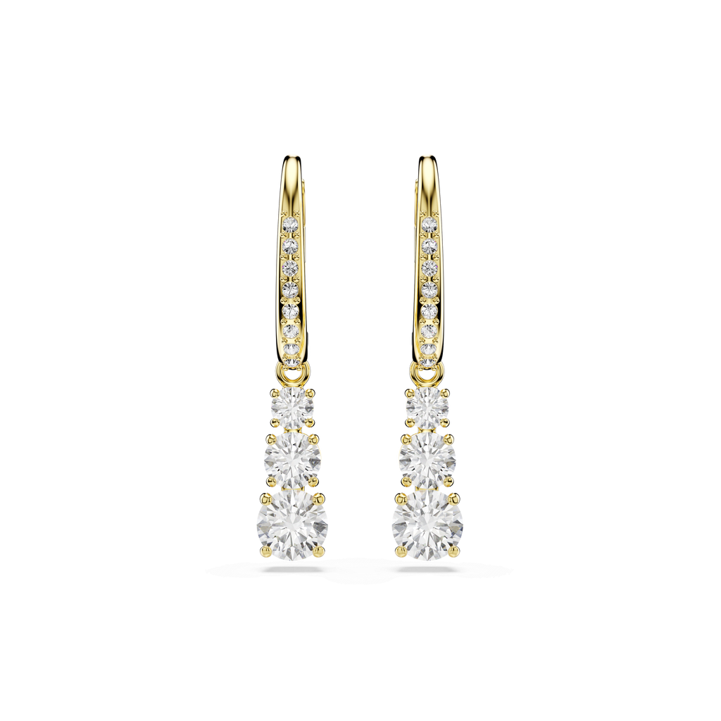 Swarovski Stilla Attract Trilogy Drop Earrings — view 2