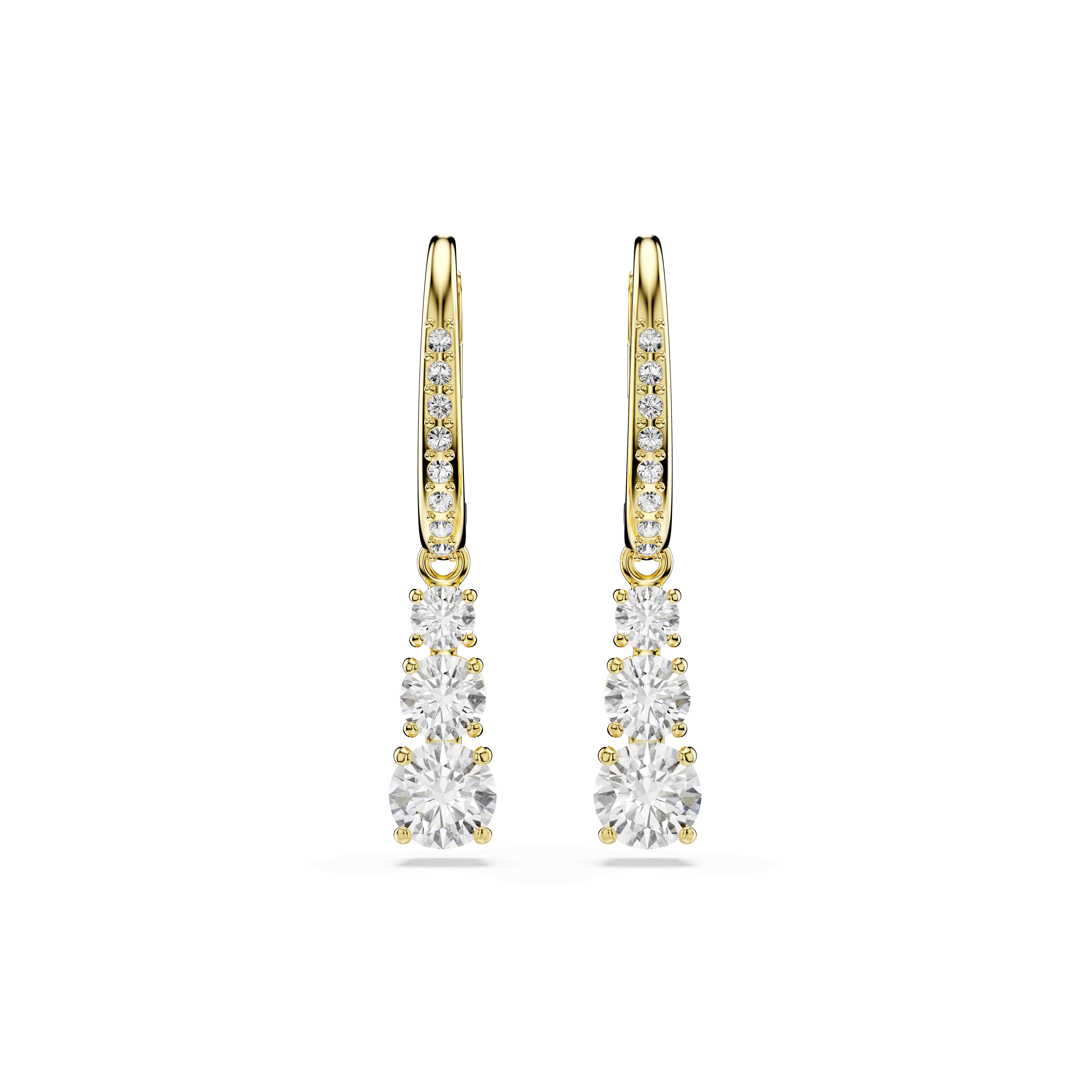 Swarovski Stilla Attract Trilogy Drop Earrings — view 2