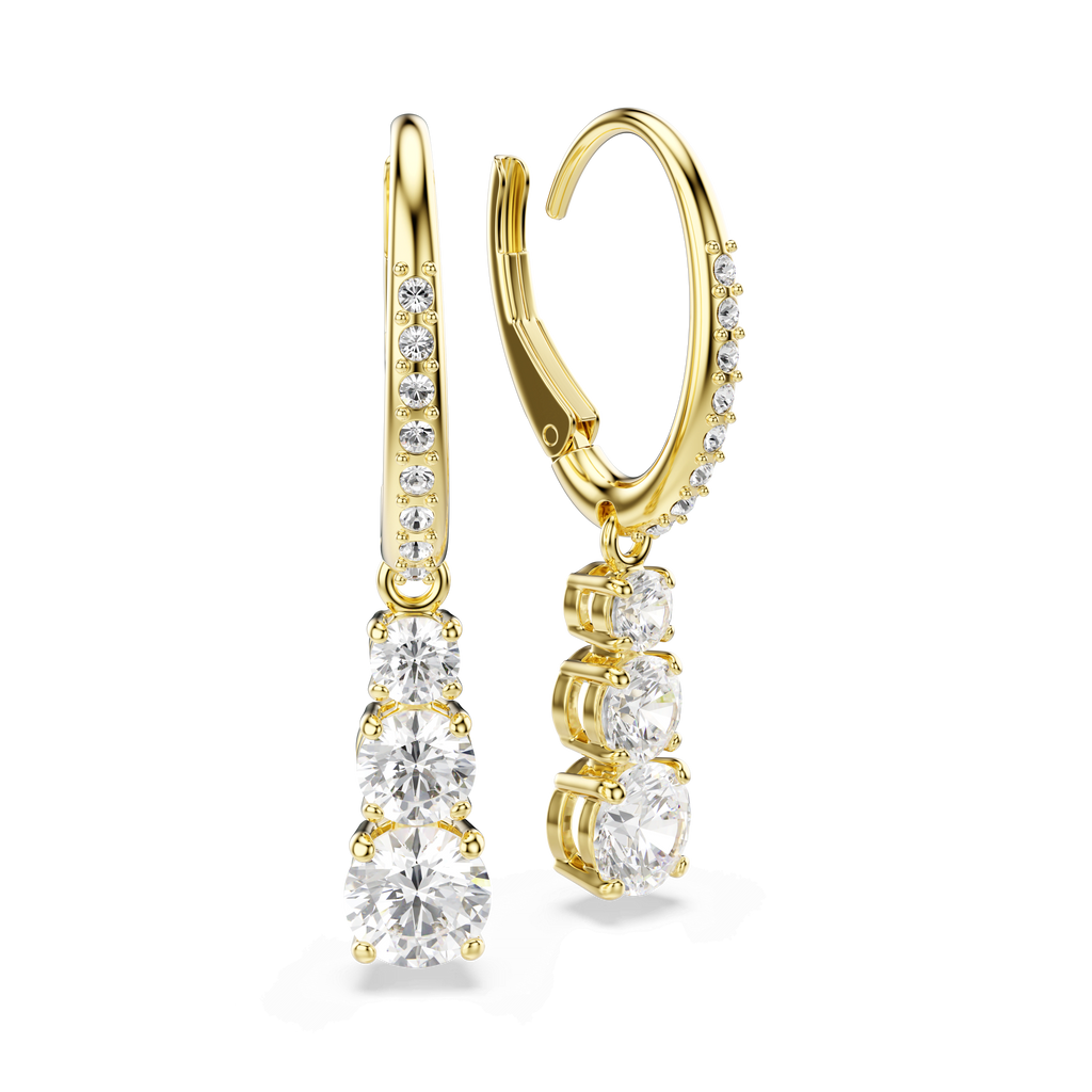 Swarovski Stilla Attract Trilogy Drop Earrings — view 3