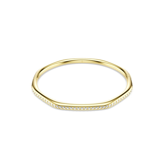 Swarovski Dextera Bangle Octagon Shape, Round Cut, White, Gold Plated