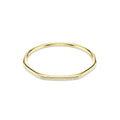 Swarovski Dextera Bangle Octagon Shape, Round Cut, White, Gold Plated