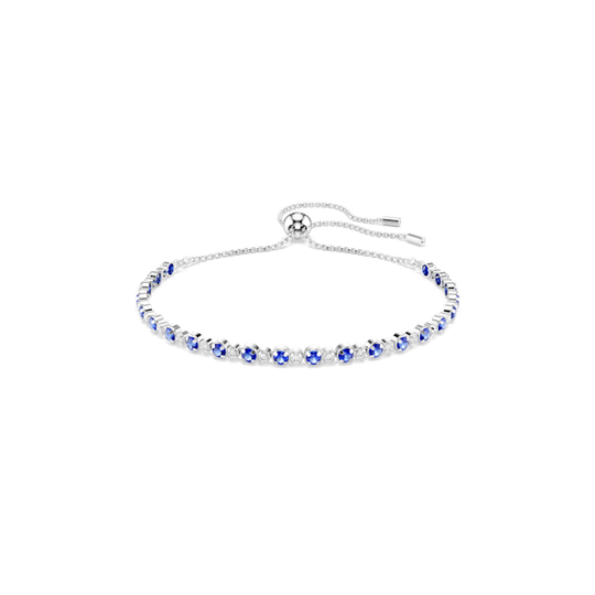 Swarovski Matrix Tennis Bracelet Round Cut, Blue & White Bracelet 5725854
