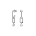 Swarovski Constella Drop Earrings Round Cut, White, Rhodium plated
