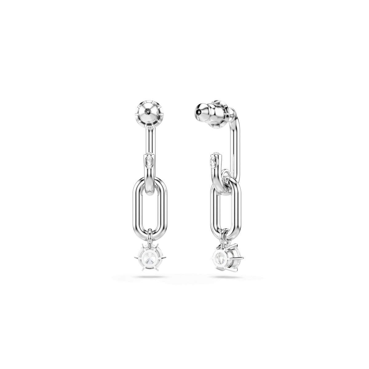 Swarovski Constella Drop Earrings Round Cut, White, Rhodium plated — view 4