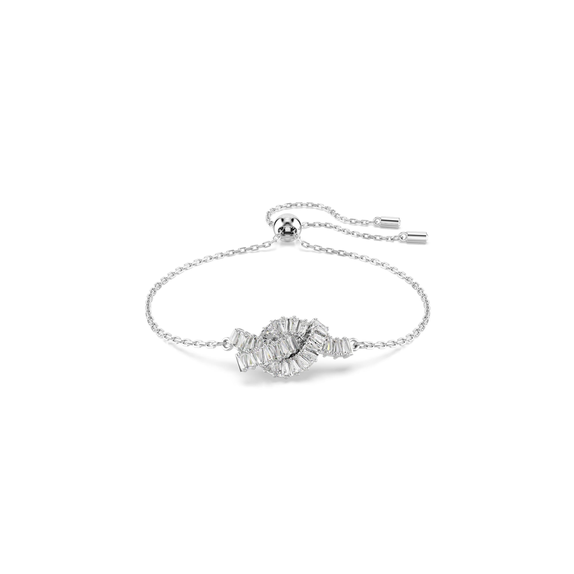 Swarovski Matrix Baguette Cut Knot Bracelet Rhodium Plated — view 3