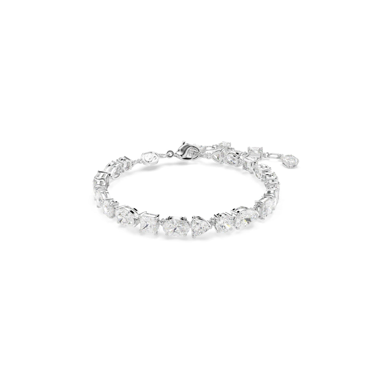 Swarovski Mesmera Bracelet Mixed Cuts, White, Rhodium Plated — view 2