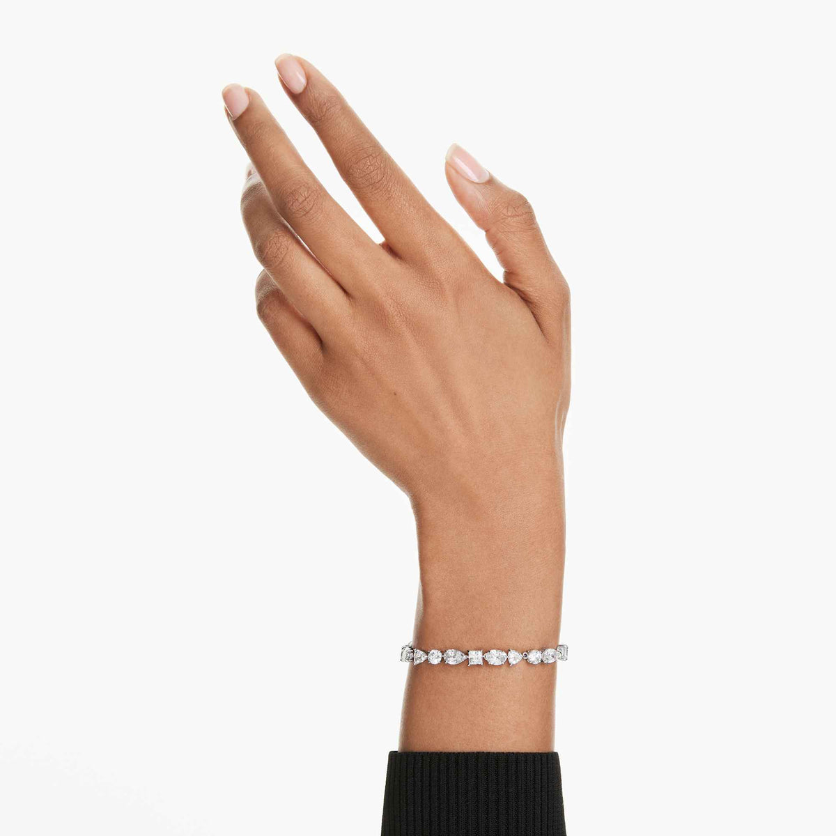 Swarovski Mesmera Bracelet Mixed Cuts, White, Rhodium Plated — view 3