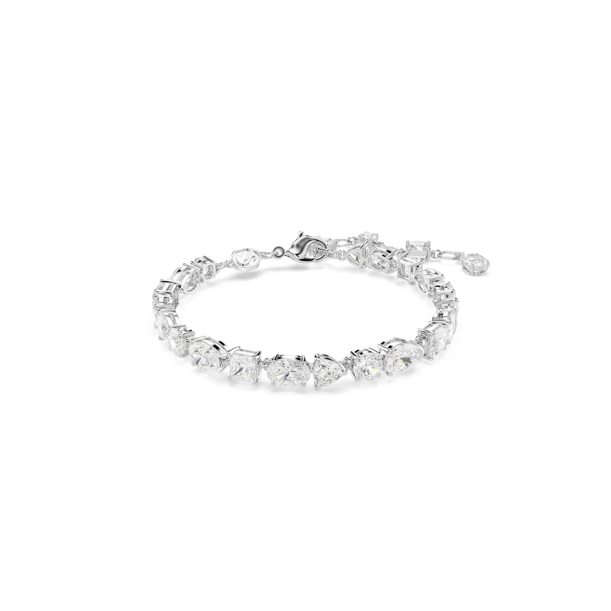 Swarovski Mesmera Bracelet Mixed Cuts, White, Rhodium Plated